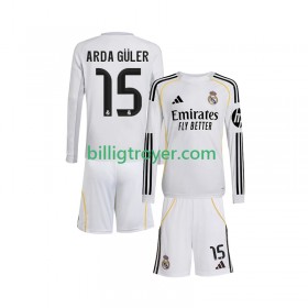 Billige Fotballdrakter Real Madrid Arda Guler 15 Barn Hjemmedraktsett 2025/26 Langermet